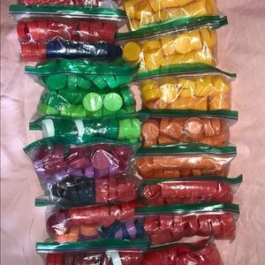Plastic bottle caps for crafts and other projects